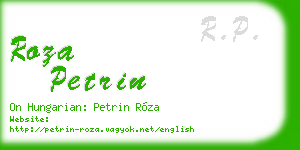 roza petrin business card