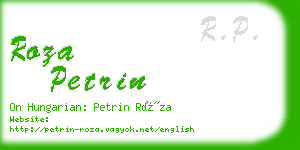 roza petrin business card